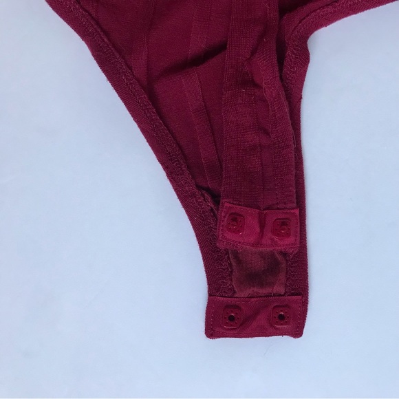 FREE PEOPLE Beside Me Sleek Long Sleeve Ribbed One Piece Square Neck Bodysuit - Picture 8 of 9